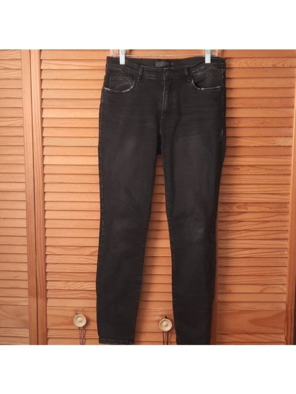 Zara The Trafaluc Collection Black Distressed 5 Pockets Denim Jeans Size 8